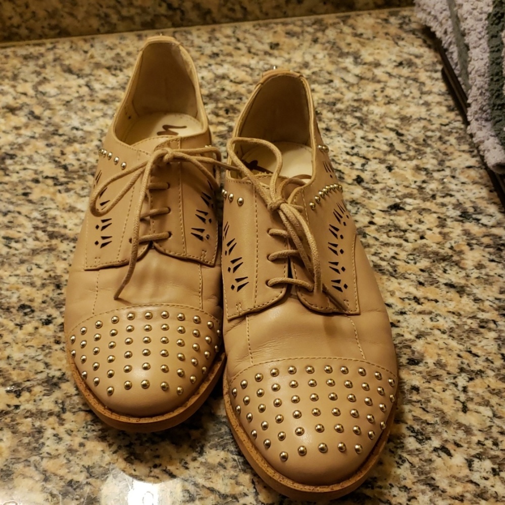 Sam Edelson studded lace up loafer.